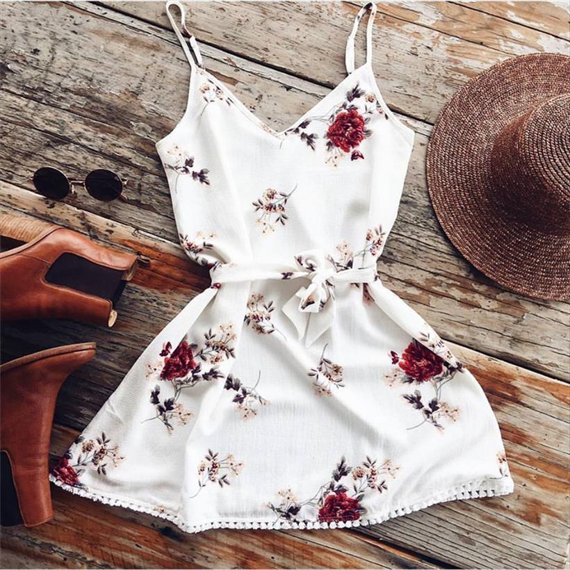 

summer spaghetti strap floral women dress beach tank sundresses white casual elegant mini party dresses vestidos, Black;gray