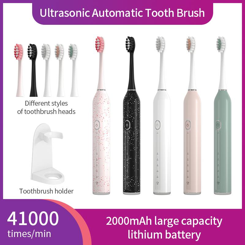 

Smart Electric Toothbrush Sonic IPX7 Adult Timer 5 Mode USB Charger Rechargeable Ultrasonic Automatic Tooth Brush