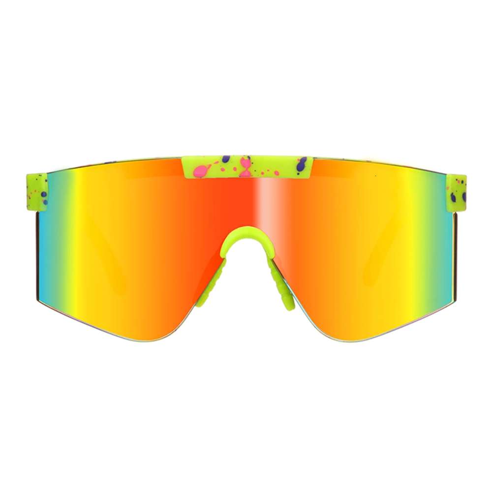 

Big frame pit oversize one piece lens mirror Ski cycling Sport polarized bike Sunglass