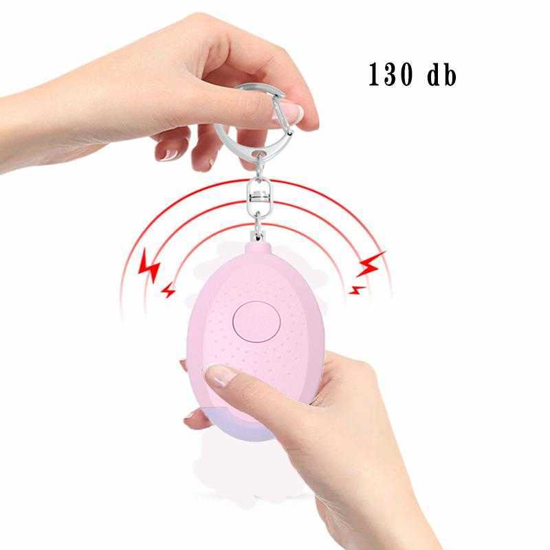 Home Self Defense Alarm 130dB Egg Shape Girl Women Security Protect Alert Personal Safety Scream Loud Keychain Emergency Alarms