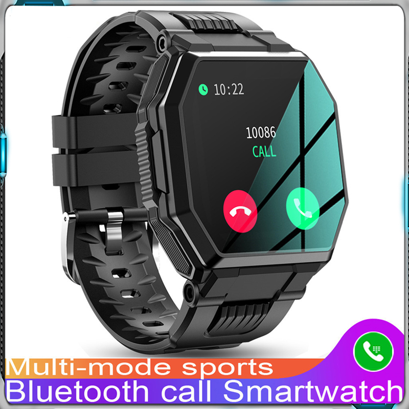 

2021 New S9 Smart Watch Bluetooth Call Mens Full Touch Sports Fitness Tracker Blood Pressure Heart Rate Smartwatch Music Control, Army green