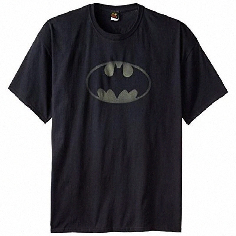 T-shirt de logo Batman pour hommes, noir, noir, 5x-Grand H3ny #