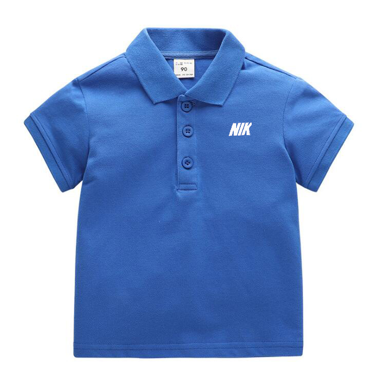 

Summer 2021 Kids Polos Shirt Tops Designer Boy Clothes Girl T-shirt Sports Short Sleeve Printed Cotton Lapel Costume, Gray