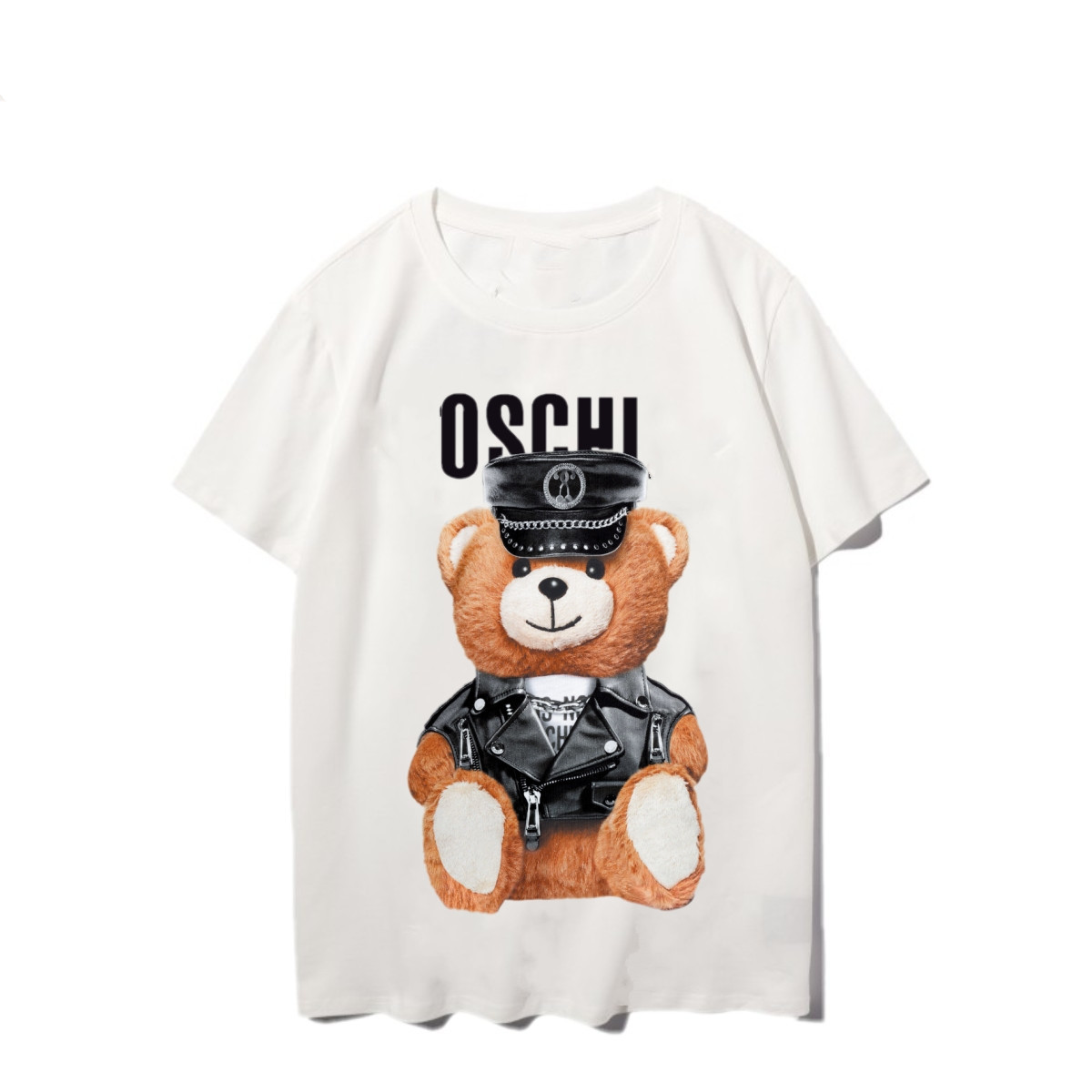 

Men T Shirt Fashion Letter Pattern Print Breathable Men's Casual Tops Women T-shirts Short Sleeve Tees High Quality 10, White