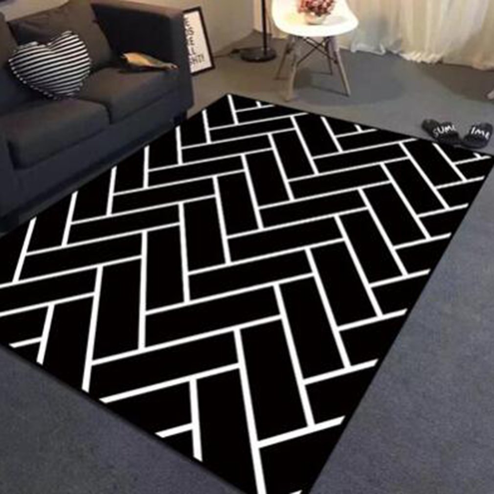 Robe de chambre à coucher nordique salon-croix noire et blanche