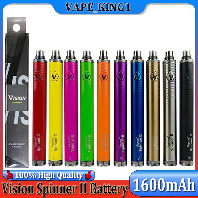 

Vision Spinner 2 II Battery 1600mAh Ego C Twist Variable Voltage VV 3.3-4.8V Electronic Cigarette For Ego Thread Atomizers