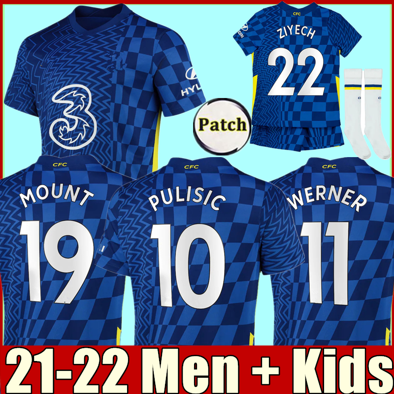 

2021 CFC soccer jersey PULISIC ZIYECH HAVERTZ KANTE WERNER ABRAHAM CHILWELL MOUNT JORGINHO 2022 GIROUD football shirt 20 21 22 men + kids kit Boy sets, 11
