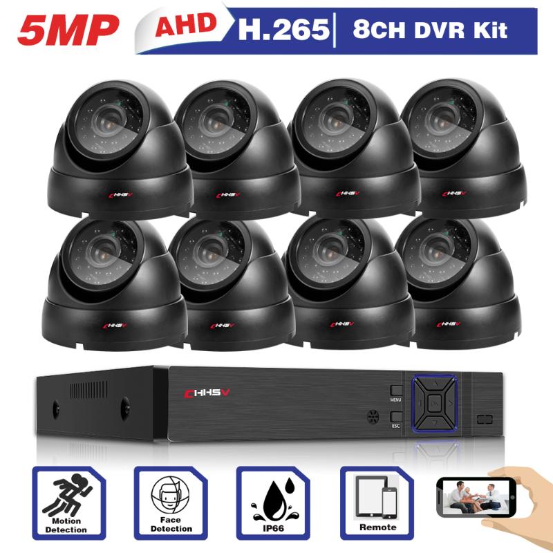 

Wireless Camera Kits Ultra HD AHD H.265 8CH 1080P 5MP DVR Kit 5.0MP Security Cameras System 8*5.0MP Day Night Vision CCTV Home With 2TB HDD