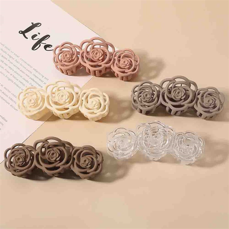 

Fashion Accessories Hairpin Rose Shape Hair Claw Jaw Clips Nonslip Hairs Clamps Holder Headdress Girl Go Out Single Color 2 3qyc Y2