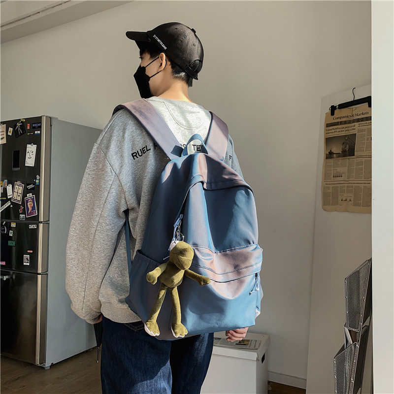 Étudiants Cartable Sacs De Voyage Rue Tendance Cool Sac À Dos Version Coréenne Simple Campus Ordinateur Sac Cartables Collège Étudiant Loisirs Pa