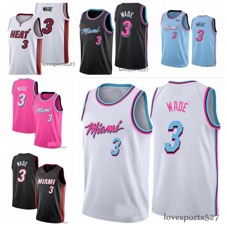 

Basketball Jerseys MiamiHeatJersey 3 DwayneWade new MEN 2021 1028, Nik logo