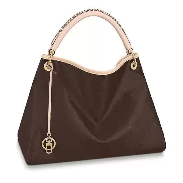 

S Brown flower genuine bggs leather M40249 Artsy MM size women handbags purses shopping bag Tote clutch shoulder bags Brown checker, Black