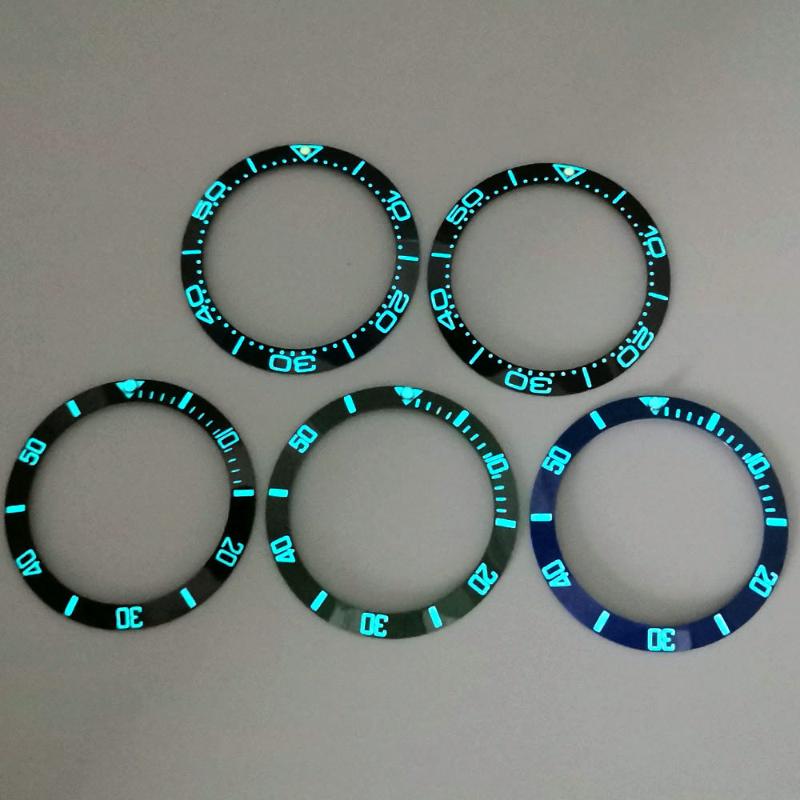 

Repair Tools & Kits 38mm Super Luminous High Quality Blue/Black Ceramic Bezel Insert Ring Watch Fit SKX007/009 SEA Master Parts