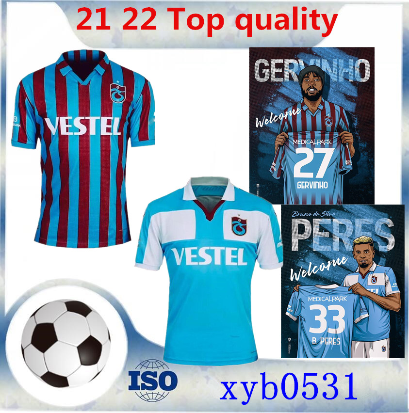 

21 22 Trabzonspor Mens Soccer Jerseys A. NWAKAEME C. EKUB GERVINHO B.PERES Home Away Football Shirt Fans Short Sleeve Adult Uniforms Maillot De Foot, Black