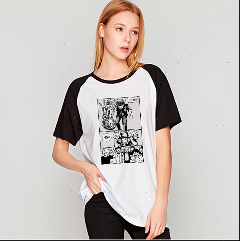 

boku no hero academia womens t shirt my cosplay male casual print short sleeve women summer, White