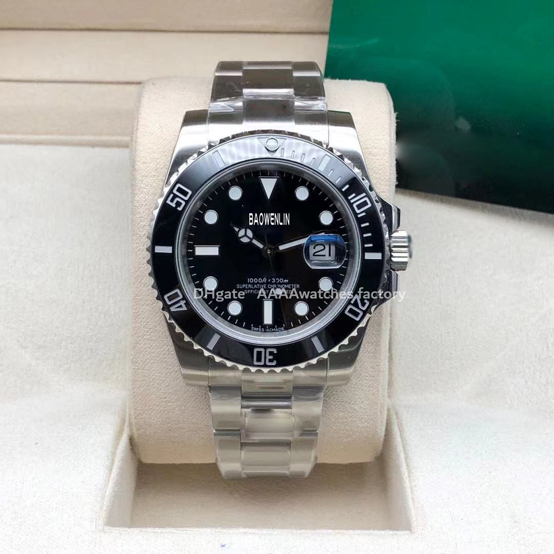 

top aaa u1 Men ceramics classic automatic mechanical watches green swim slewing ring mouth 40mm dial luxury design original box folding clasp Roleo Watch Mens sub, Strap buckle