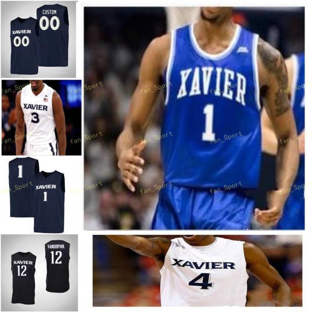 

NCAA College Xavier Musketeers Basketball Jersey 42 Tyrone Hill 5 Trevon Bluiett 54 Sean O'Mara 55 JP Macura Custom Stitched, As
