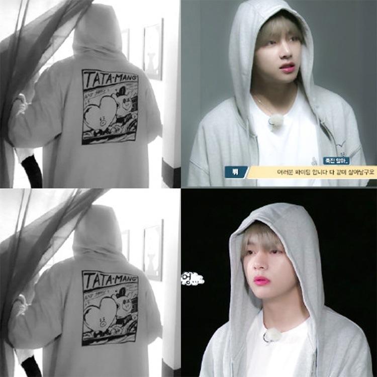 

Men's Hoodies & Sweatshirts Kim Tae Hyung Grey Unisex, Black