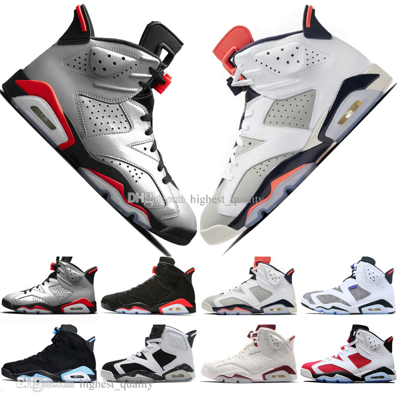 

High Quality 2021 Infrared Bred 6 6s Mens Basketball Shoes 3M Reflective Flint Sport Blue White Cement Carmine Men Sneaker 1s 4 Trainers, #25