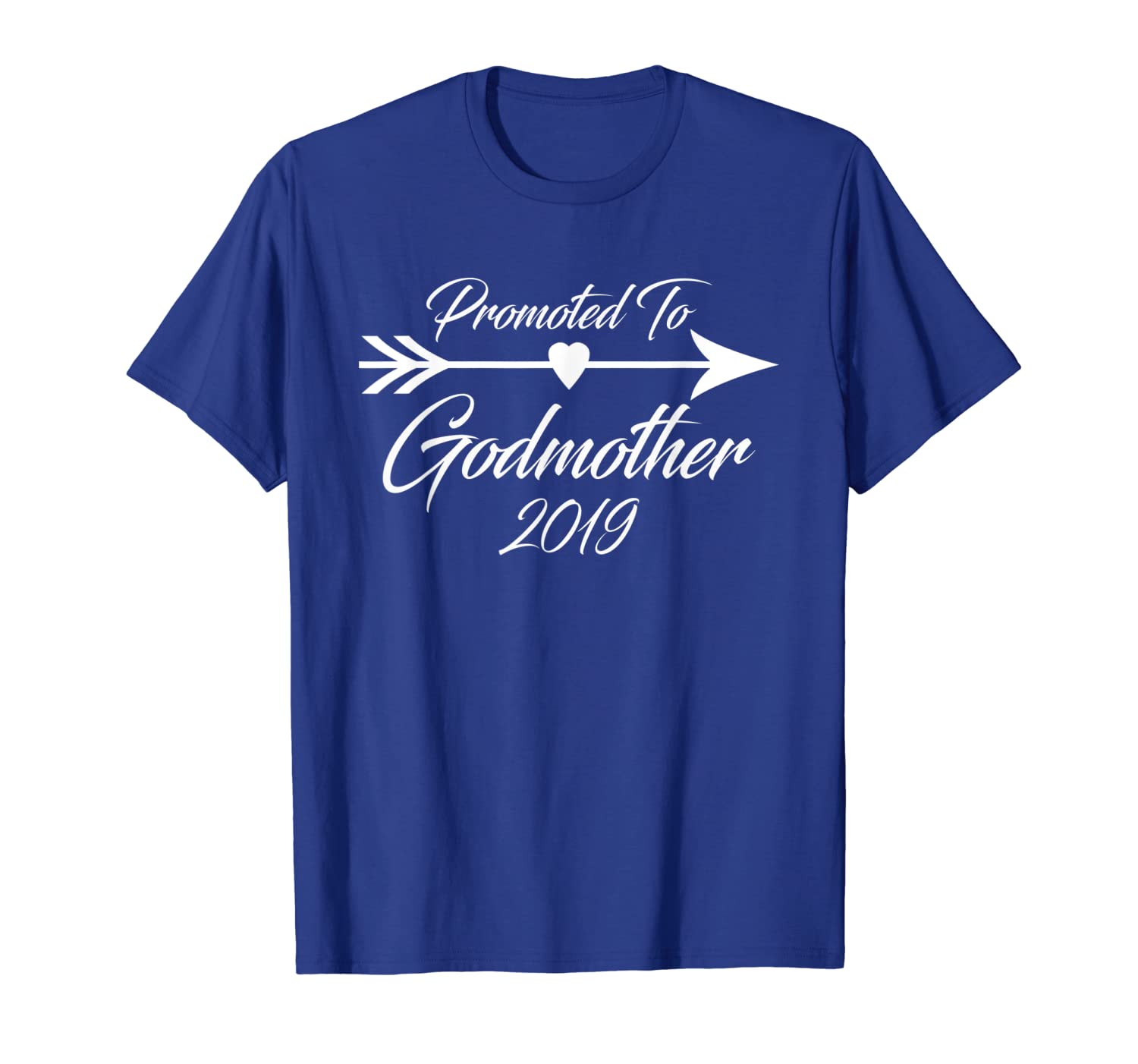

promoted to godmother 2019 shirt heart arrow shirt, White;black