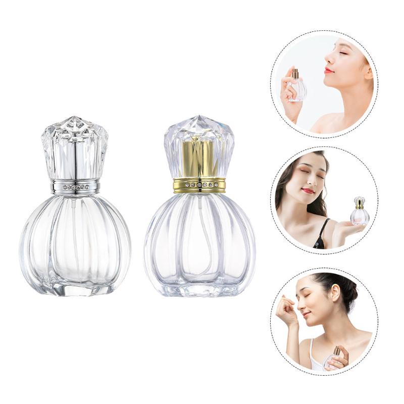 

Storage Bottles & Jars 2Pcs Decorative Handicraft Perfume Refillable Empty Containers