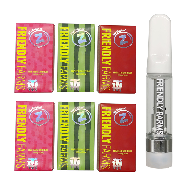 

Friendly Farms Carts Vape Cartridges 0.8ml Atomizers 510 Thread Empty Cartridge Thick Oil Pyrex Glass Tank Cart Ceramic Coil E Cigarettes wi