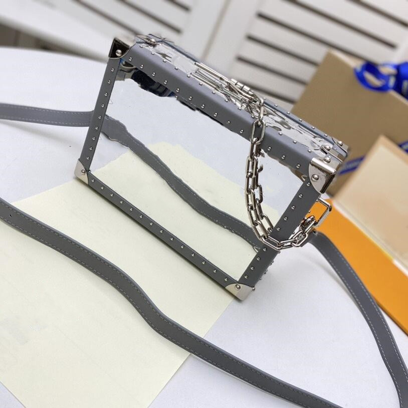 

Shoulder Bags for Women Crossbody Bag High Quality Female Box Clear Purse With Removable Chain Strap, Multi-color