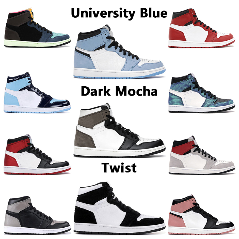 

1s men women basketball shoes 1 Dark Mocha University Blue Volt Gold High Tokyo Bio Hack Twist Smoke Grey trainers sports sneakers, 24 36-40
