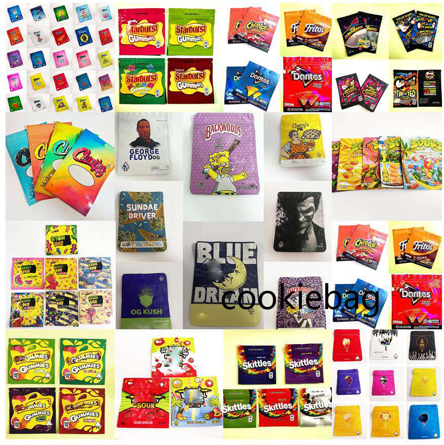 

3.5g backwoods authentic exotics packaging bags sour gummy resealable Edibles pack bag 3.5 bags 52