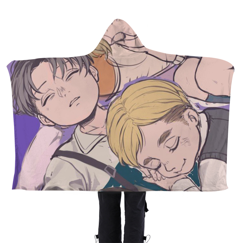 

Attack on Titan Bad face 3D printing Lunch break blanket High-quality soft comfortable,non-fading durable anti-fouling