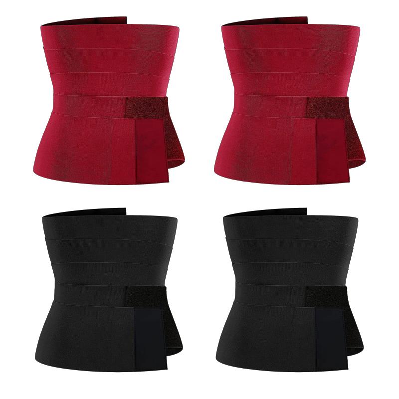 

Waist Support Woman Bandage Wrap Trainer Tape Belt Sports Yoga Abdomen Flatten Postpartum Recover, Black;gray