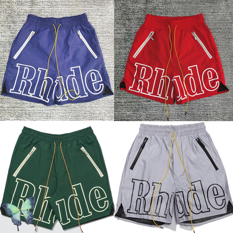 

Men Women Shorts Pants Best Quality Inner Mesh Drawstring Zipper Pockets Breeches Red Green, Dk04