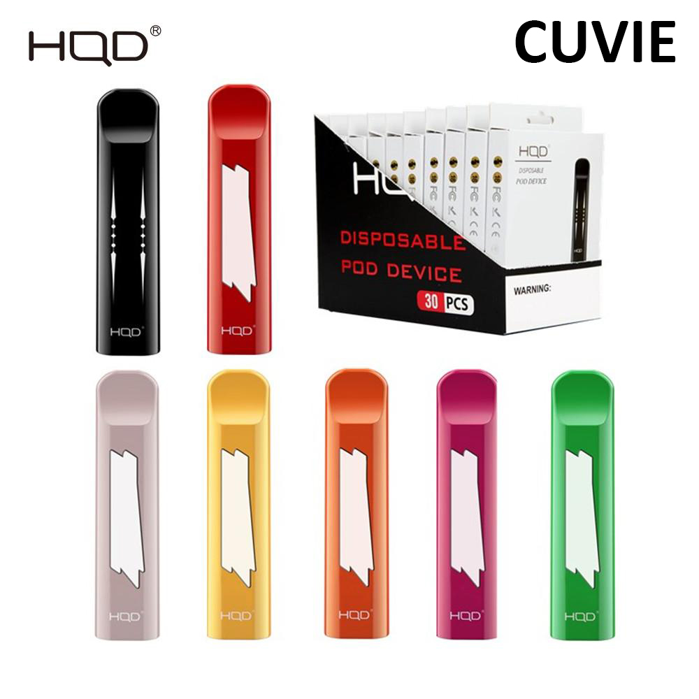 

Authentic HQD Cuvie Disposable Kit Electronic Cigarettes Vape Pen Device Pods 300 Puffs 280mAh Battery 1.25mlto AU & Russia