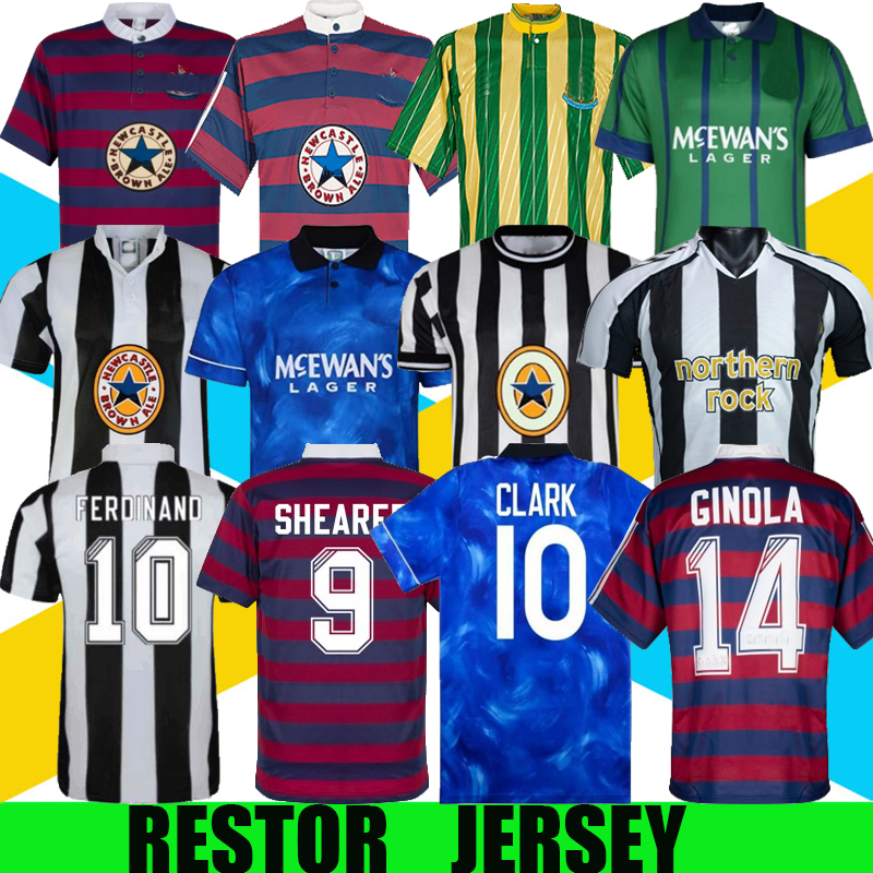 

94 95 96 97 98 06 SHEARER Retro SOCCER jersey Bellamy 1988 1990 away red 1994 PINAS 1984 1995 1997 99 05 1986 1996 BARNES OWEN classic FOOTBALL SHIRTS, Black;yellow