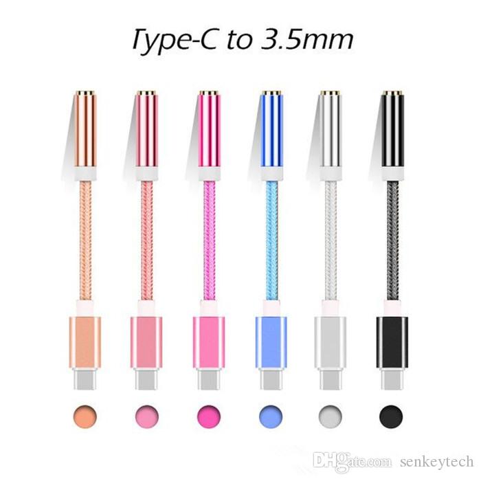 

Nylon Braided 12CM Audio Adapter Male Type-C to 3.5mm Jack Female Audio AUX Cable Covertor