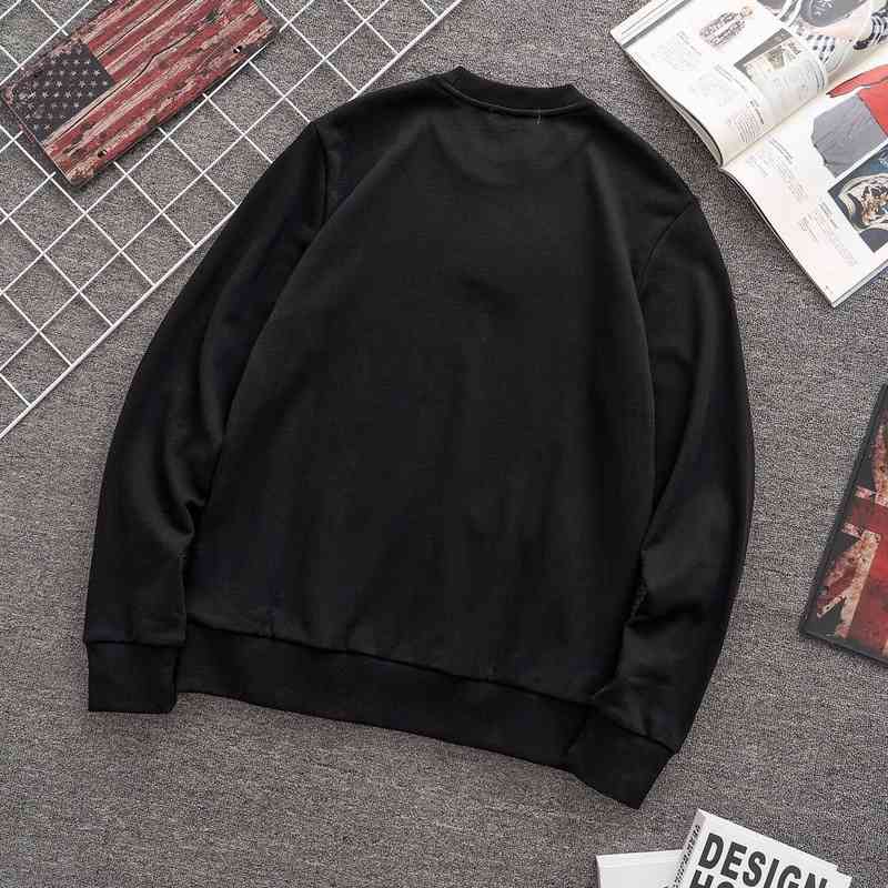 

Men's Hoodies & Sweatshirts Europe classic mens sweatshirt retro street hip hop sweatshirts Classic cross letter prite 430 grams Plush warm asian size jumper V5J5, 1# shoe box