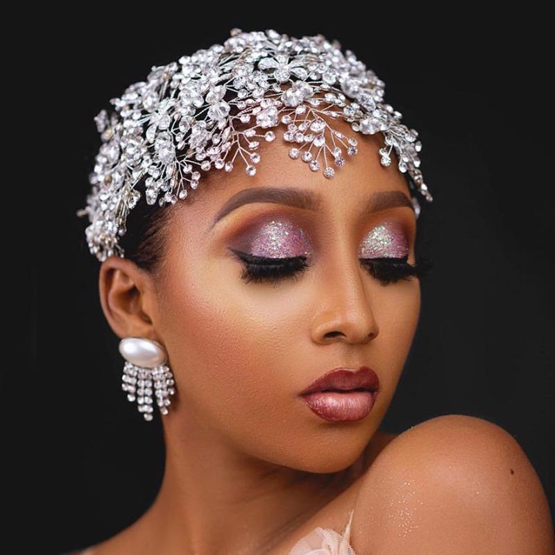 

Headpieces TRiXY H240 Flashing Wedding Crown Women Party Sparkle Bridal Headwear Silver Gold Rhinestone Headband Hair Jewelry