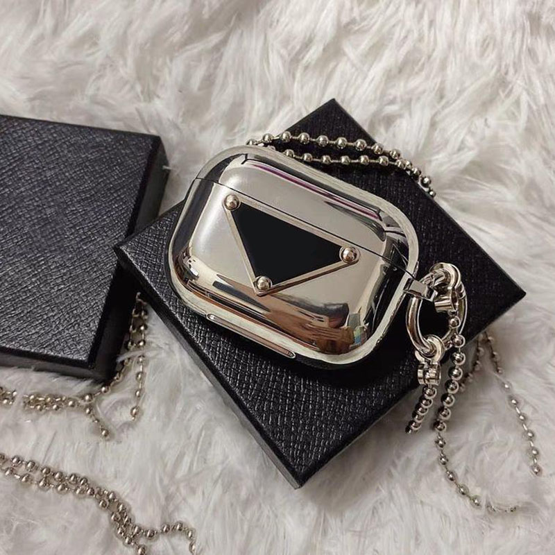 

Headphone Accessories Laser Shell Cool Designer Plating Case Luxury Letter P Earphone Package For Airpods 1 2 3 PRO EarphoneS Set Men Mens Cases D2111082HL