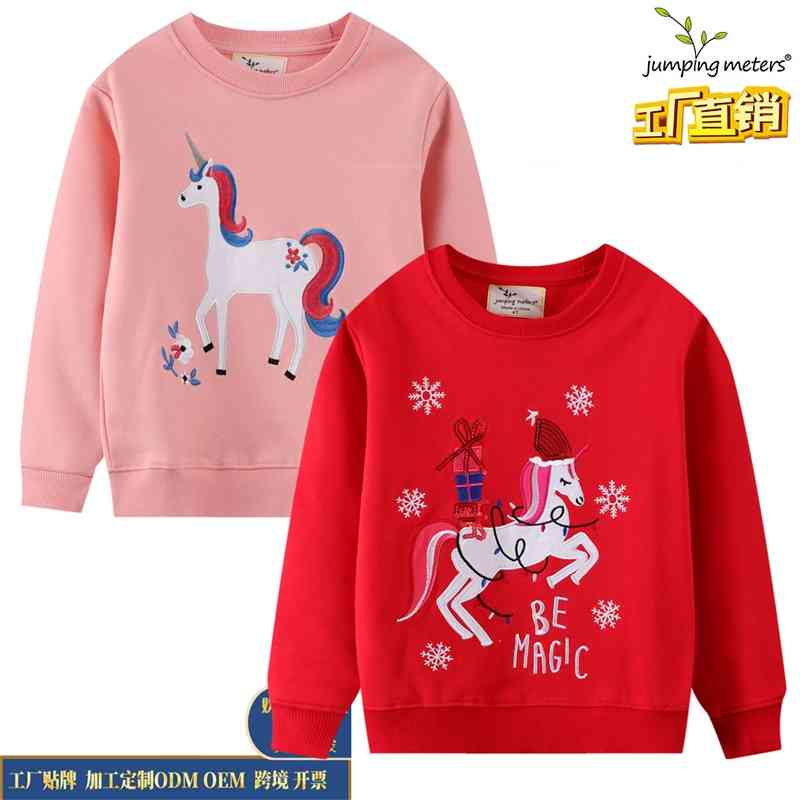 

Girls' autumn round neck children's cartoon pony tide foreign style sweater girl