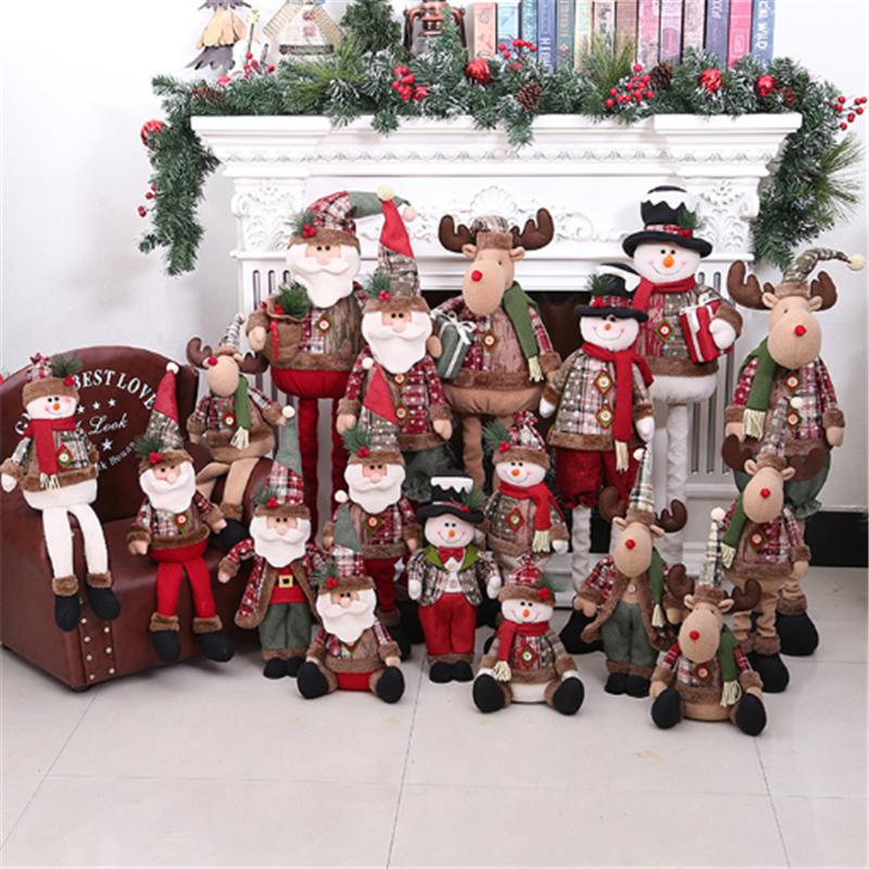 

Christmas Decorations 2022 Dolls Tree Decor Year Ornament Reindeer Snowman Santa Claus Standing Doll Decoration Merry Christma