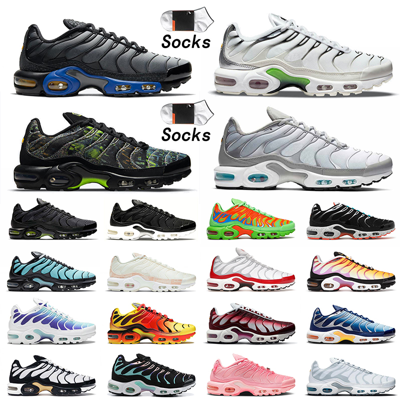 

2021 New Arrival Air Max Tn Plus Running Shoes Kiss Neon Green Smoke Grey Combo Mean Aquamarine Aqua Silver Wine Red Metallic Leather Mens W