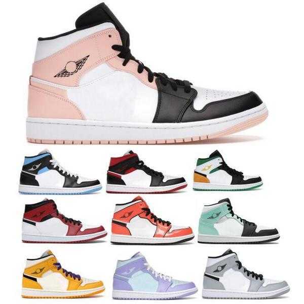 

Jumpman 1 1s Mid Basketball Shoes Arctic Orange Black Toe Chicago Tropical Twist Igloo Turf Gym Red 2021 Men Women Zapatos Trainer Sneakers, Purple