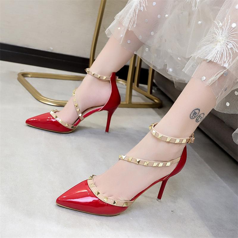 

Dress Shoes 2021 Summer Women's High Heels Valentine's Day Pointed, Black