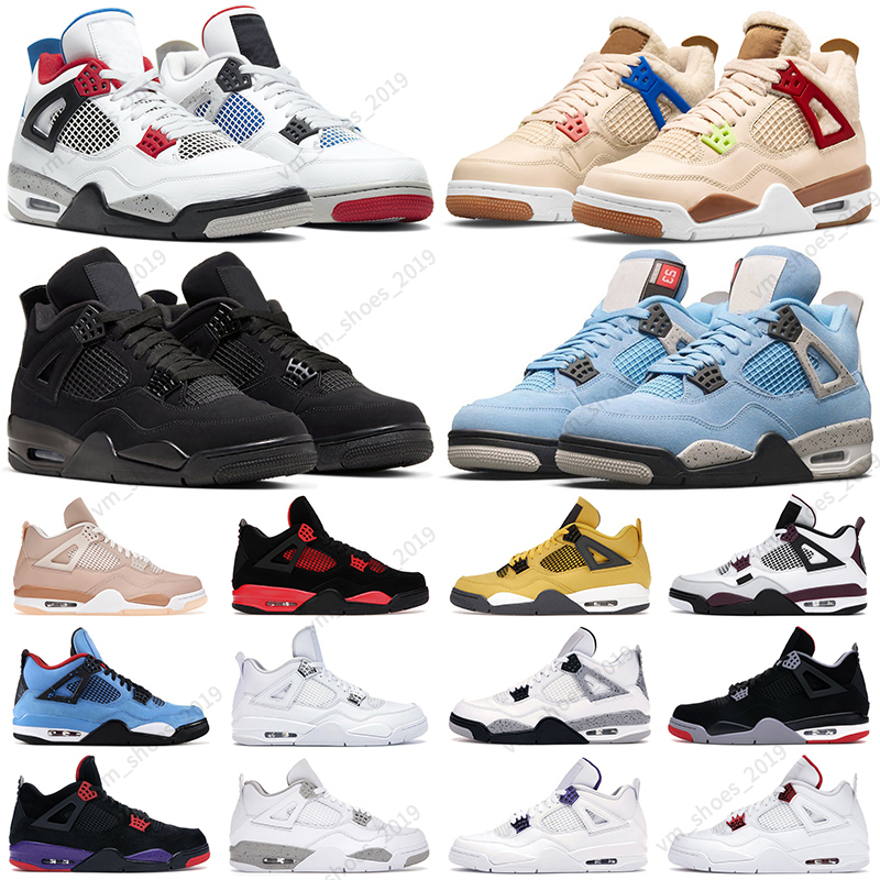 

With socks discount 4s basketball shoes mens womens Jumpman 4 University Blue Black Cat Sail Red Thunder Wild Things What the Royalty Fire men women, 4s #23
