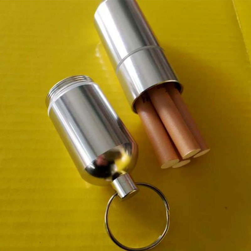 

Portable Toothpick Holder Keychain Mini Waterproof Cigarette Case Aluminium Alloy Multifunction
