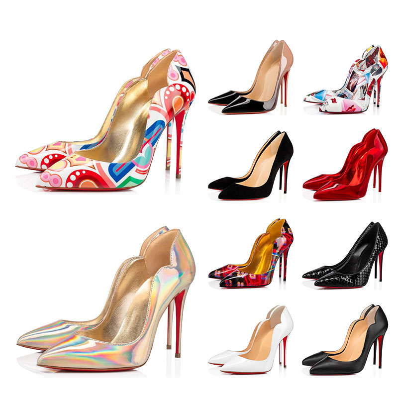 

woman Dress shoes red bottom high heel designers women Stiletto 8 10 12CM Genuine Leather black yellow Point Toe Pump loafers Rubber size 35-44, 16
