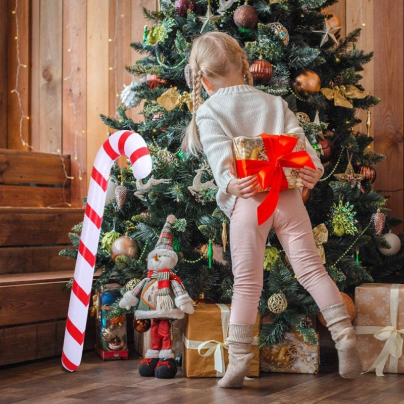 

Christmas Decorations Inflatable Candy Canes Balloons Outdoor Decoration Tree Pendants Kids Year Gift