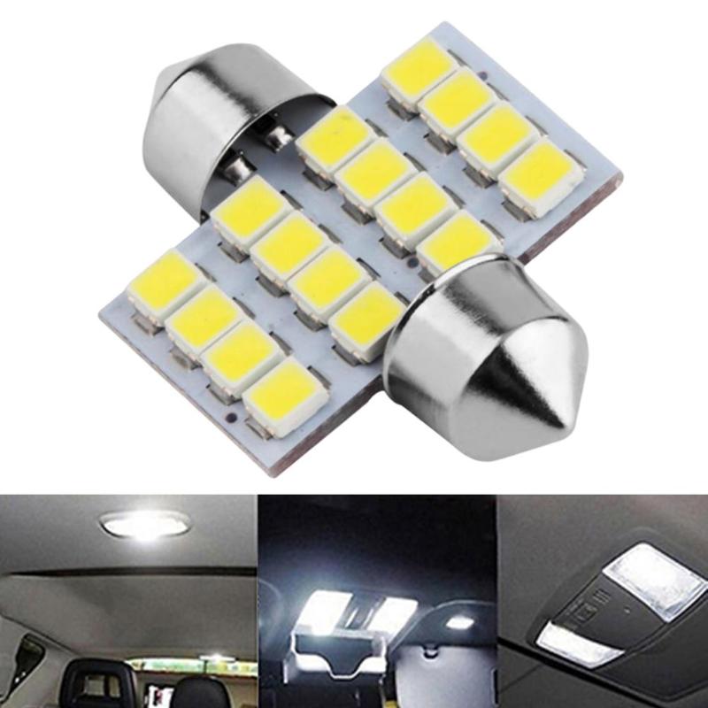 

Car Headlights 16SMD LED DC 12V Auto White Reading Interior Dome Light Festoon Bulbs Lamp Accessories Color
