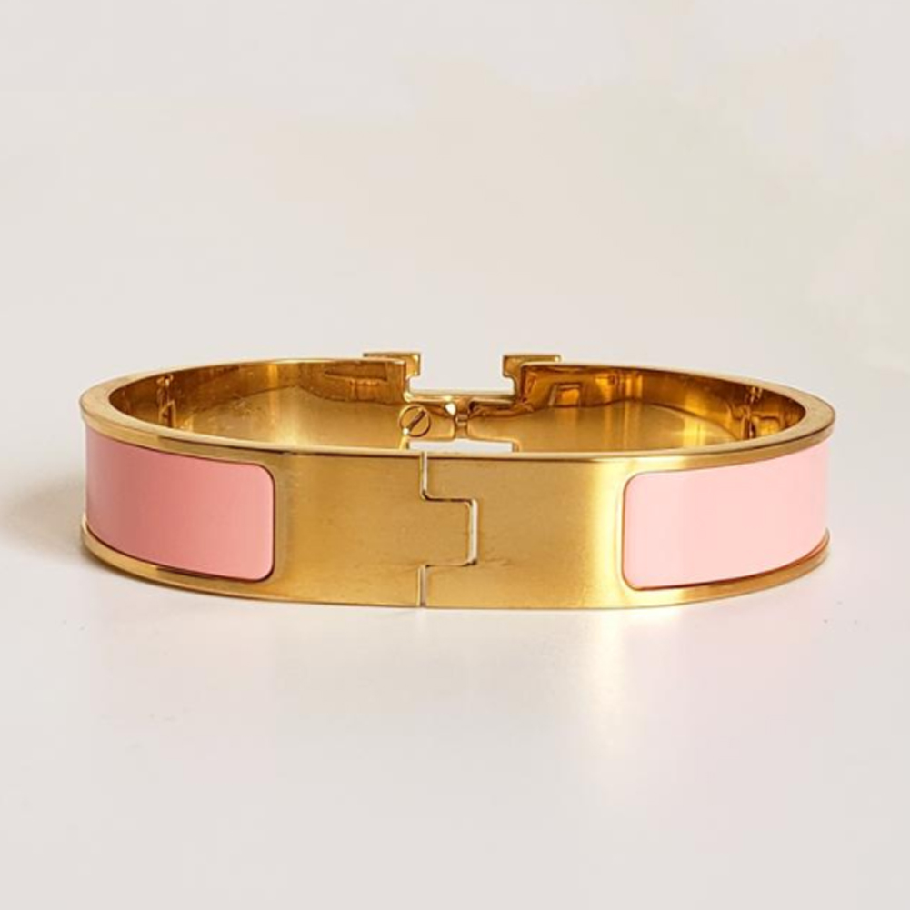 

High quality designer design Bangle stainless steel gold buckle bracelet fashion jewelry men and women braceletsJIXT