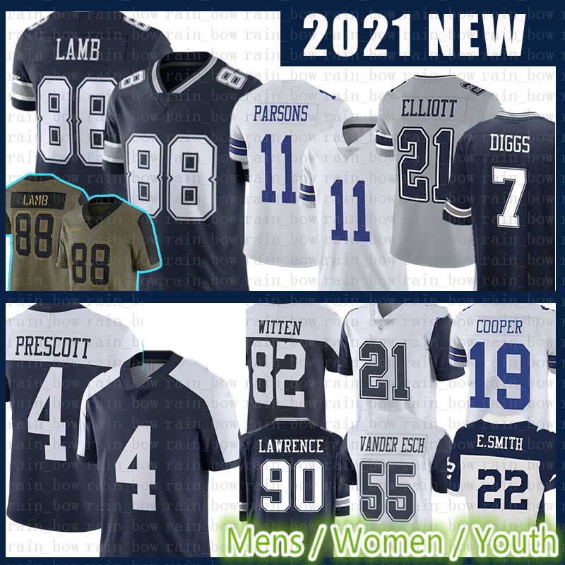 

88 CeeDee Lamb Jersey 11 Micah Parsons Ezekiel Elliott 4 Dak Prescott Football Trevon Diggs Jason Witte Amari Cooper Leighton Vander Esch DeMarcus Lawrence Staubach, Patch+ mens jersey (niuzai)